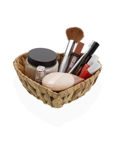 Cesta cuore in giacinto intrecciato naturale