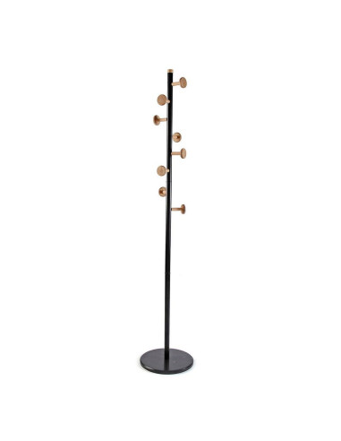 Appendiabiti nero con 8 ganci in legno - design...