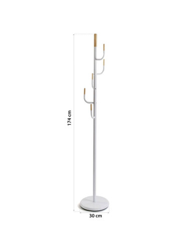 Appendiabiti bianco 5 ganci h.174cm - con ganci...