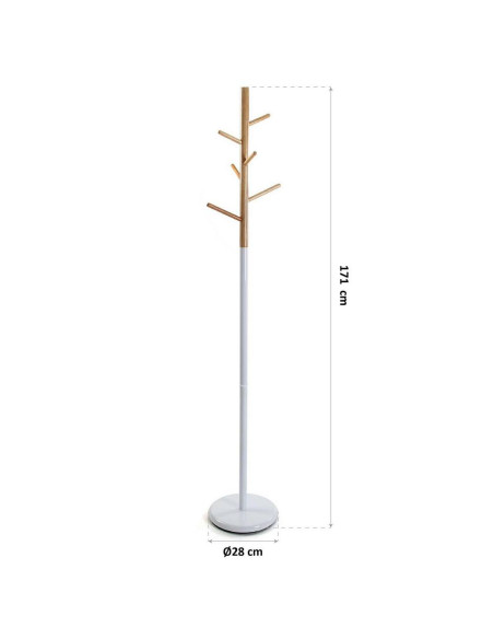 Appendiabiti bianco 6 ganci h.171cm – Design moderno