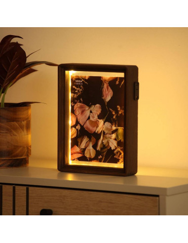 Portafoto in legno con luce Resmy 13x18