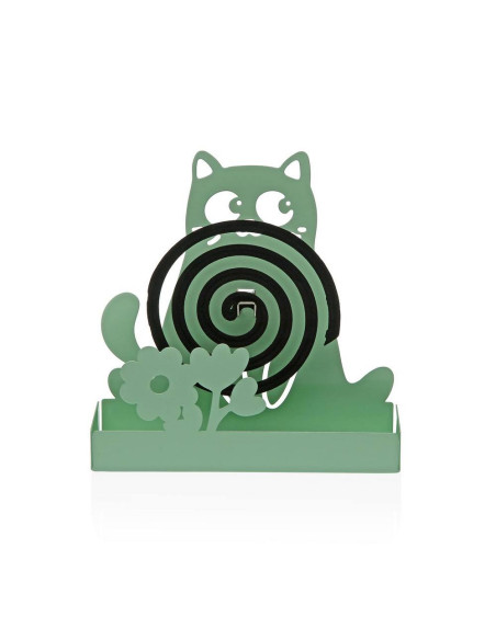 Porta zampirone gatto MISU nero in metallo decorativo