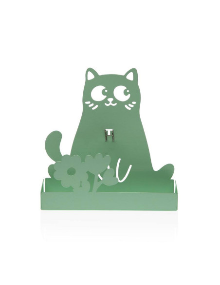 Porta zampirone gatto MISU nero in metallo decorativo