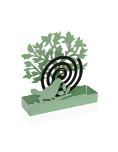 Porta Zampirone Albero Verde in Metallo con Uccellino