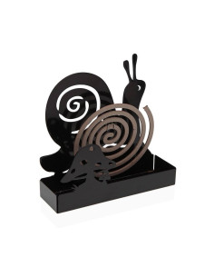 Porta Zampirone Lumaca Nero in Metallo Decorativo