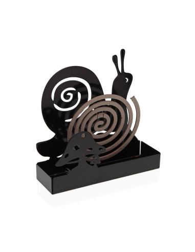 Porta Zampirone Lumaca Nero in Metallo Decorativo