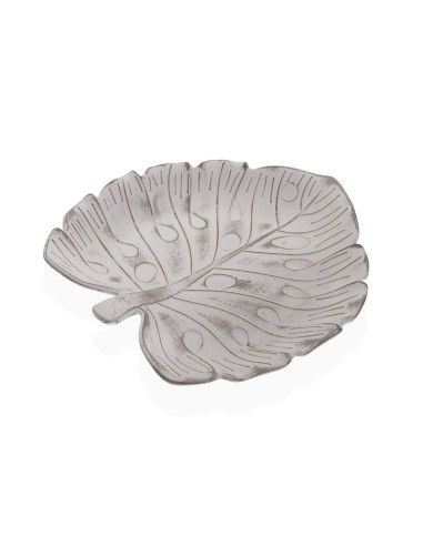 Centrotavola foglia bianco shabby Chic -...