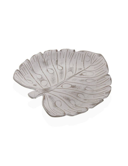 Centrotavola foglia bianco shabby Chic - decorativo naturale 30cm
