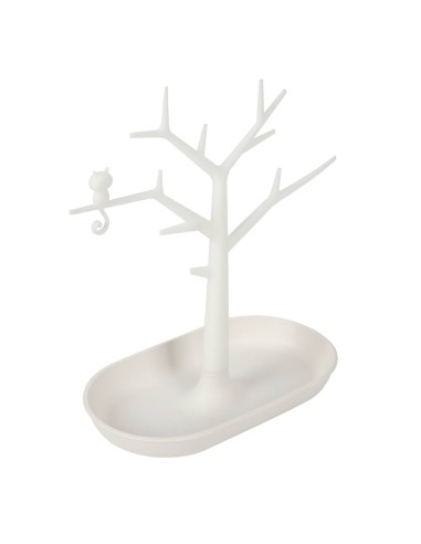 Porta gioielli albero della vita plastica bianco