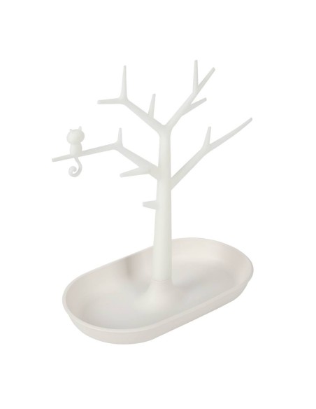 Porta gioielli albero della vita plastica bianco