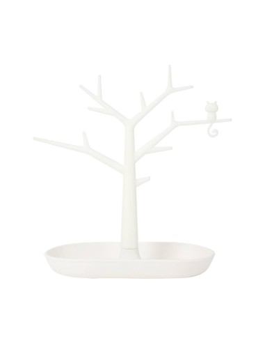 Porta gioielli albero della vita plastica bianco
