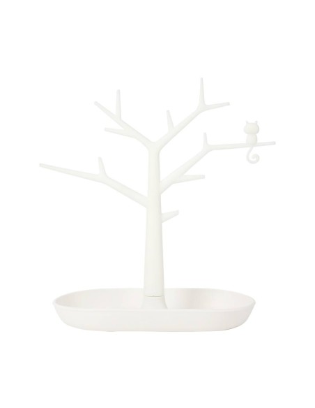 Porta gioielli albero della vita plastica bianco