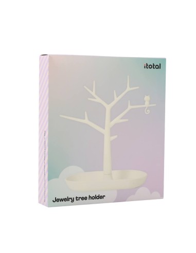Porta gioielli albero della vita plastica bianco