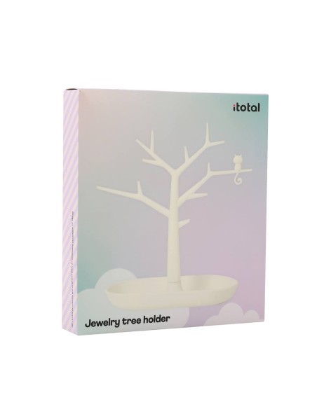 Porta gioielli albero della vita plastica bianco