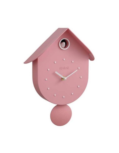 Orologio a cucu' Uccellino rosa pastello