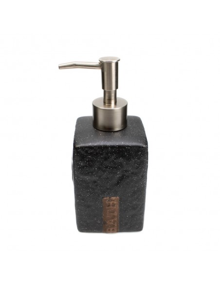 Dispenser in ceramica nero effetto pietra