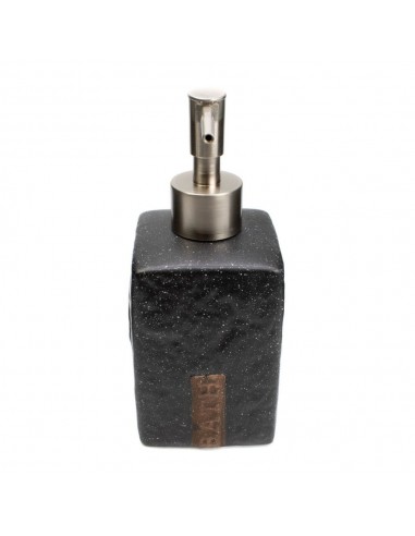 Dispenser in ceramica nero effetto pietra
