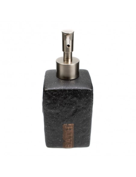 Dispenser in ceramica nero effetto pietra