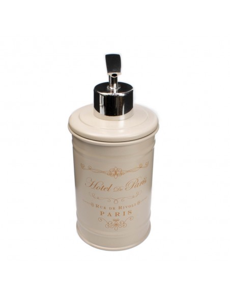 Dosatore in latta smaltata tortora