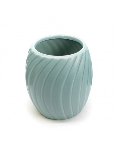 Portaspazzolino in ceramica celeste