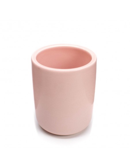 Set 2 pezzi da bagno in ceramica rosa