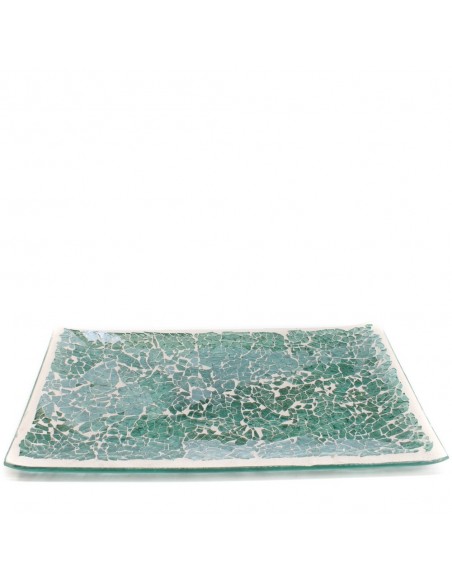 Vassoio in vetro mosaico argento