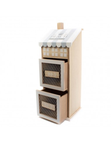 Mobiletto verticale in legno con 2 cassetti