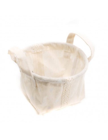 Cestino in tessuto Crema