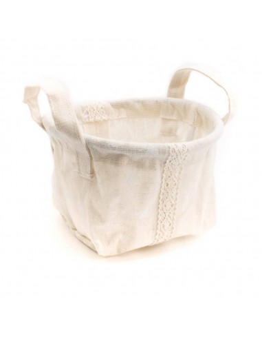 Cestino in tessuto Crema