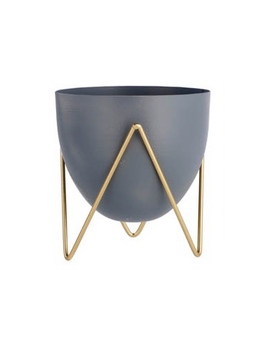 Fioriera metallo Grigia d.14x h.14,5