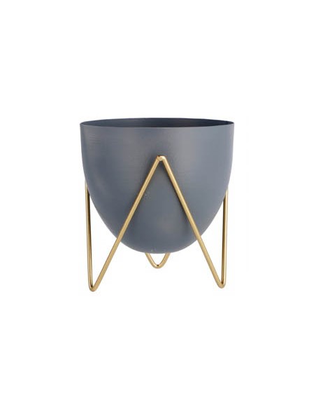 Fioriera metallo Grigia d.14x h.14,5