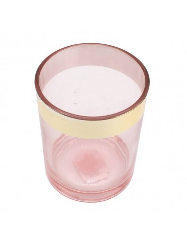 Vaso in vetro Rosa e oro Grande