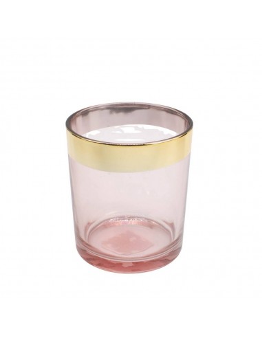 Vaso in vetro Rosa e oro Piccolo