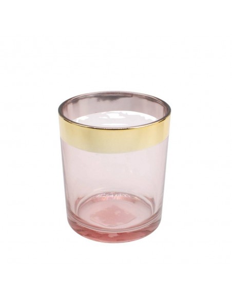 Vaso in vetro Rosa e oro Piccolo