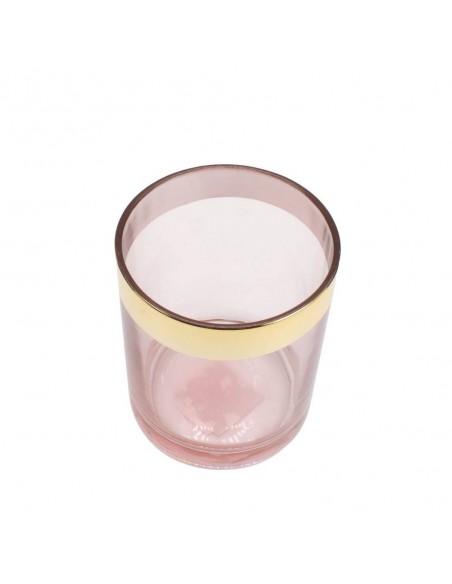 Vaso in vetro Rosa e oro Piccolo