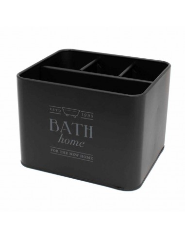 Contenitore Porta oggetti in Latta Nero