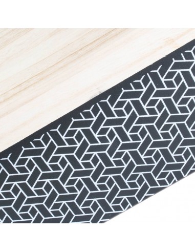 Scatola Geometrica nera con coperchio mis.L