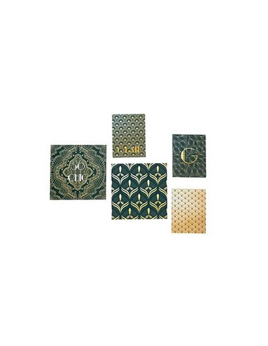 Tableau se di 5 stampe su tela SO CHIC Verde