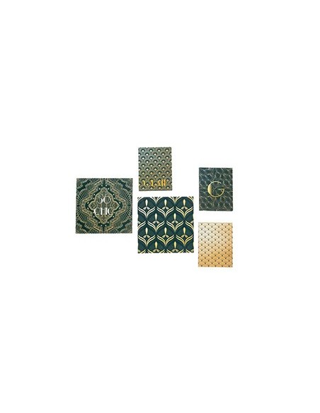 Tableau se di 5 stampe su tela SO CHIC Verde