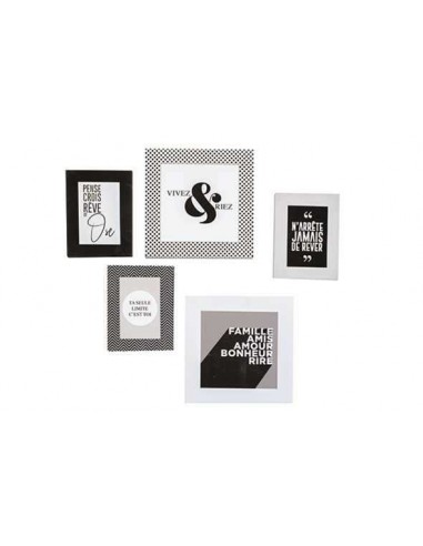 Tableau Set di 5 stampe su tela MESSAGE