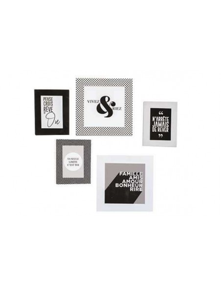 Tableau Set di 5 stampe su tela MESSAGE