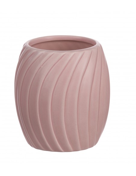 Portaspazzolino in ceramica rosa