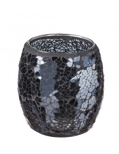 Portaspazzolini in vetro mosaico nero