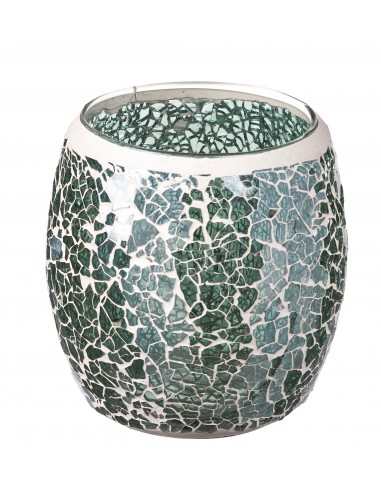 Portaspazzolini in vetro mosaico argento