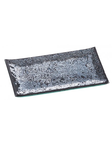 Vassoio in vetro mosaico nero