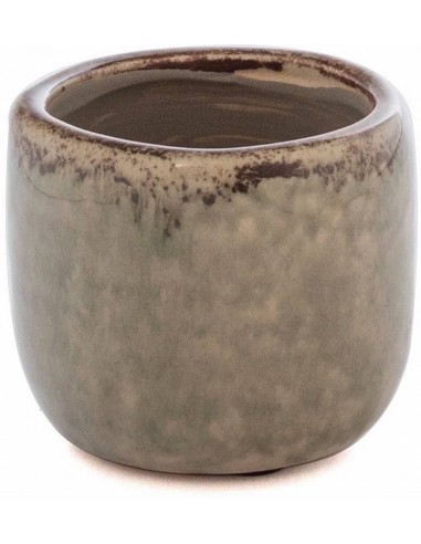 Vasetto Ceram Felton BEIGE  Diam.8 h.7cm