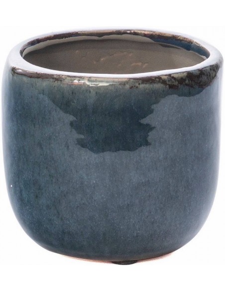 Vasetto Ceram Felton BLU Diam.8 h.7cm