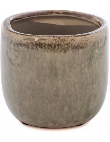 Vasetto Ceram Felton BEIGE Diam.10,5 h.9,5cm
