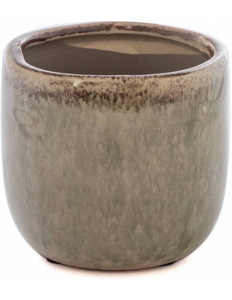 Vasetto Ceram Felton BEIGE Diam.10,5 h.9,5cm