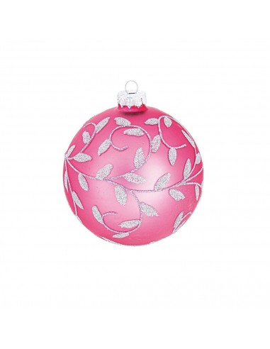 Pallina Natalizia in Vetro Rosa opaco...